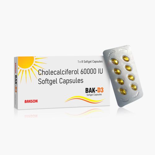 BAK D3 (Cholecalciferol 60000 IU) - 8 CAPSULES