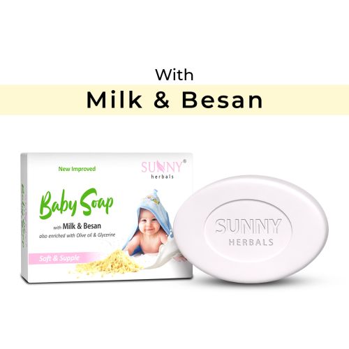 BABY SOAP WITH MILK & BESAN (PACK 6)