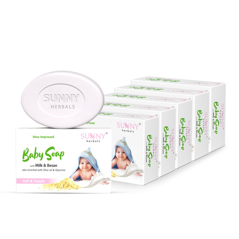 BABY SOAP WITH MILK & BESAN (PACK 6)